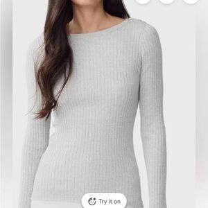 J McLaughlin Della Sweater Heathered Gray NWT Large l